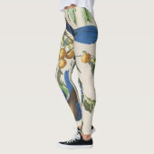 Leggings Guêtres d'impression d'oiseaux de geai bleu (Gauche)
