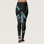 Leggings Guêtres d'inséparables dans le noir (Dos)