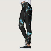 Leggings Guêtres d'inséparables dans le noir (Gauche)