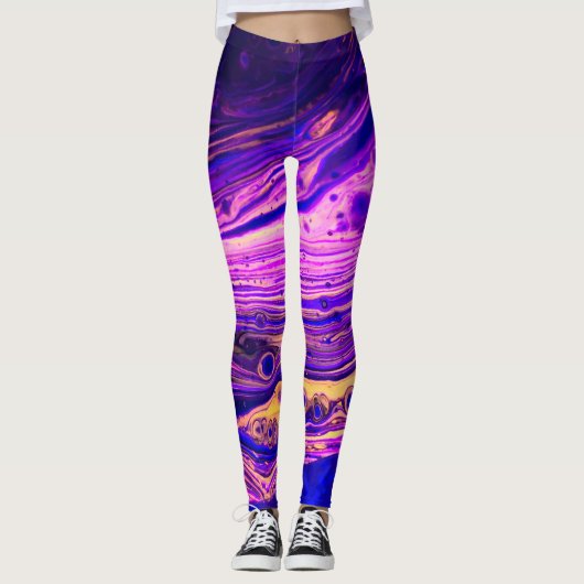 Leggings Guêtres d'ondulation de couleur (Devant)