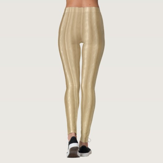Leggings Guêtres d'or de miroitement (Dos)
