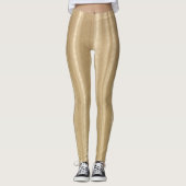Leggings Guêtres d'or de miroitement (Devant)