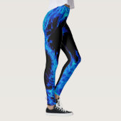Leggings Guêtres du feu de flamme bleue (Droite)