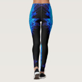 Leggings Guêtres du feu de flamme bleue (Dos)