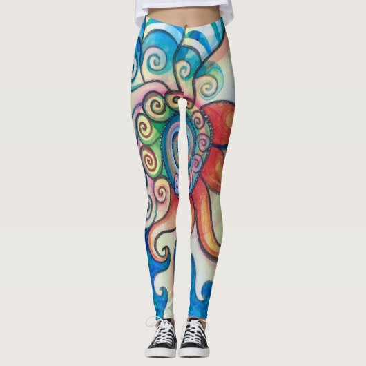 Leggings Guêtres du feu et de l'eau (Devant)