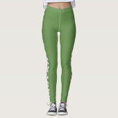Leggings Guêtres du jour de St Patrick - bande de trèfle (Devant)