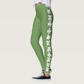 Leggings Guêtres du jour de St Patrick - bande de trèfle (Gauche)