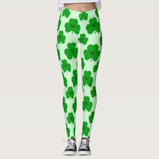 Leggings Guêtres du jour de St Patrick mignon de shamrock