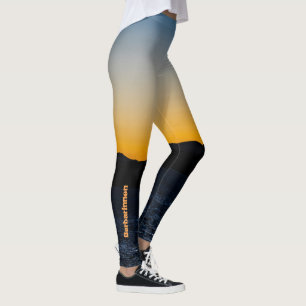 Leggings Guêtres écossaises de lever de soleil d'îles