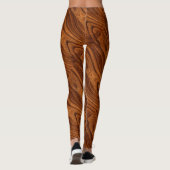 Leggings Guêtres en bois foncées du grain des femmes (Dos)
