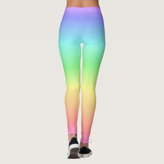Leggings Guêtres en pastel d'arc-en-ciel (Dos)