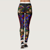 Leggings Guêtres en verre de fenêtre d'église de tache (Dos)
