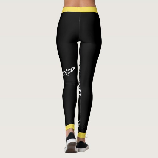 Leggings Guêtres faites sur commande DANSANT le SQUELETTE (Dos)