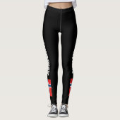 Leggings Guêtres faites sur commande de drapeau de la (Devant)