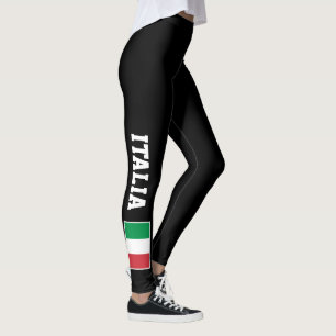 Leggings Guêtres faites sur commande de drapeau italien