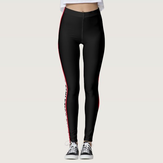 Leggings Guêtres faites sur commande "de nom de club (Devant)