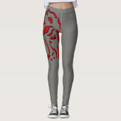 Leggings Guêtres féroces de tigre (Devant)