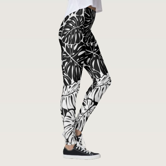 Leggings Guêtres feuillues de B&W (Droite)