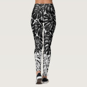 Leggings Guêtres feuillues de B&W (Dos)