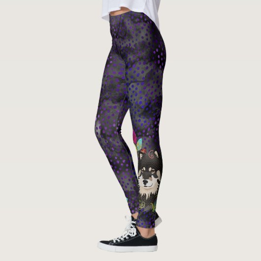 Leggings Guêtres finlandaises tons (pourpres/magenta) de (Gauche)