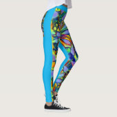 Leggings Guêtres florales d'imaginaire (Droite)