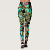 Leggings Guêtres florales d'impression de papillons (Dos)