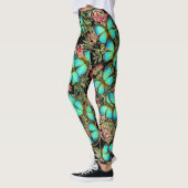 Leggings Guêtres florales d'impression de papillons (Gauche)