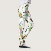 Leggings Guêtres florales d'impression d'oiseaux de colibri (Droite)