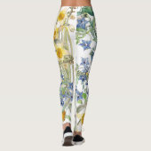 Leggings Guêtres florales d'impression d'oiseaux d'oiseau (Dos)