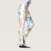Leggings Guêtres florales linéaires (Droite)
