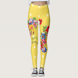 Leggings Guêtres florales vintages