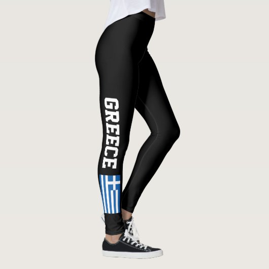 Leggings Guêtres grecques de drapeau pour la séance (Droite)