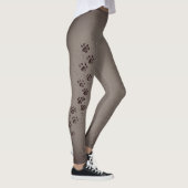 Leggings Guêtres grises d'empreinte de patte d'Ombre (Droite)