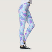 Leggings Guêtres heureuses de motif de Narwhal (Droite)