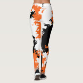 Leggings Guêtres impertinentes de Camo de fille - orange (Dos)