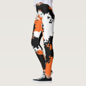 Leggings Guêtres impertinentes de Camo de fille - orange (Gauche)