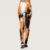 Leggings Guêtres impertinentes de Camo de fille - orange (Dos)