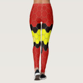 Leggings Guêtres imprimées par motif hexagonal (Dos)