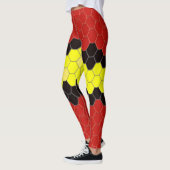 Leggings Guêtres imprimées par motif hexagonal (Gauche)