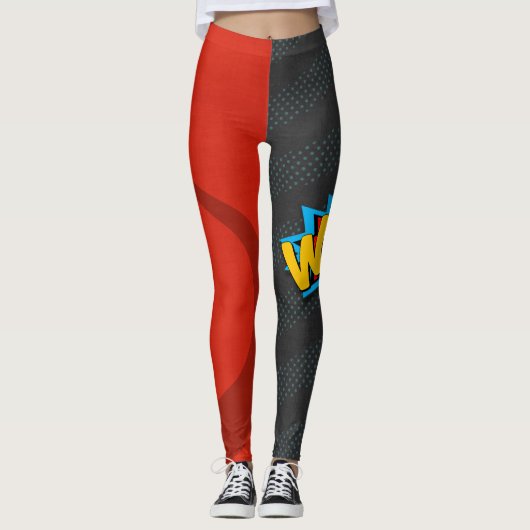 Leggings Guêtres incroyables de superhéros (Devant)