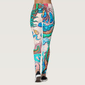 Leggings Guêtres JAPONAISES de dragon (Dos)