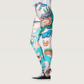 Leggings Guêtres JAPONAISES de dragon (Gauche)