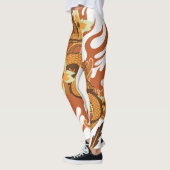 Leggings Guêtres japonaises de tatouage de dragon (Gauche)
