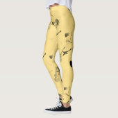 Leggings Guêtres jaune-clair de couleur de roche de (Gauche)