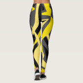 Leggings Guêtres jaunes de souffle (Dos)