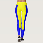 Leggings Guêtres jaunes et bleues (Dos)