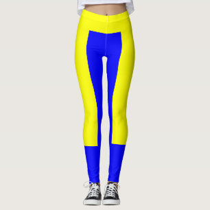 Leggings Guêtres jaunes et bleues