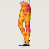 Leggings Guêtres jaunes et roses (Gauche)
