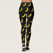 Leggings Guêtres jaunes mignonnes d'impression de banane (Dos)