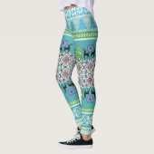 Leggings Guêtres justes de bleu d'île (Gauche)